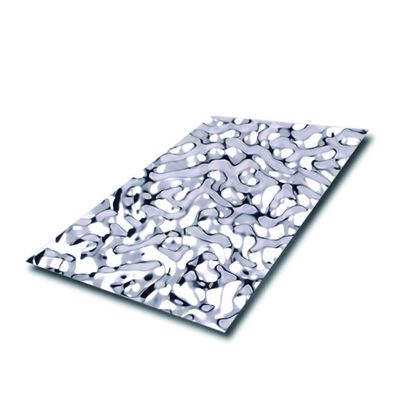 Watergolven Decoratieve roestvrij staal plaat Metalen wandpaneel voor aangepaste breedte en warmgewalste koude gewalste techniek