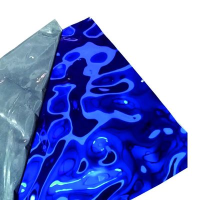 Watergolven Decoratieve roestvrij staal plaat Metalen wandpaneel voor aangepaste breedte en warmgewalste koude gewalste techniek