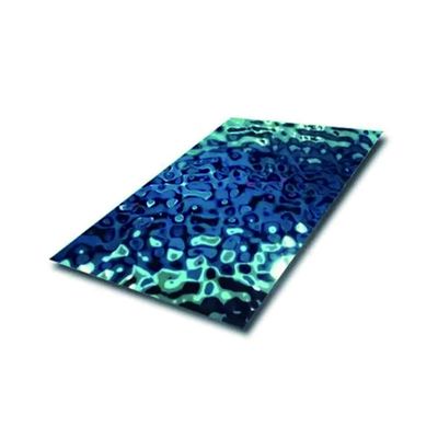 Watergolven Decoratieve roestvrij staal plaat Metalen wandpaneel voor aangepaste breedte en warmgewalste koude gewalste techniek