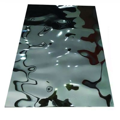 Watergolven Decoratieve roestvrij staal plaat Metalen wandpaneel voor aangepaste breedte en warmgewalste koude gewalste techniek