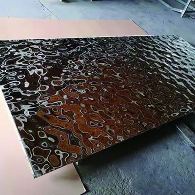 Standaard AiSi watergolven roestvrij staal plaat metalen wandpaneel voor architectonisch ontwerp