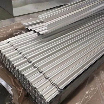 Decoiling 0,4 mm 24 Gauge gegalvaniseerd 4ft x 16ft 35 Plaat ijzer platen golfmatig stalen tegels schud dak dak metalen panelen