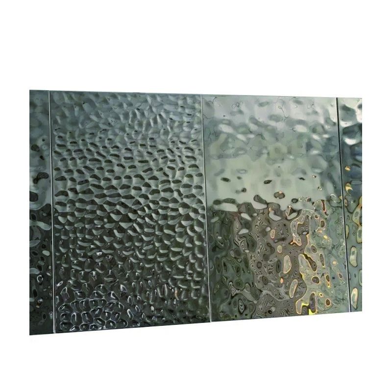 304 420 SUS316 Gehammerd roestvrij staal gegolfde platen Warmgewalst koudgewalst Techniek nr.3 Oppervlakte Afwerking Productsoort